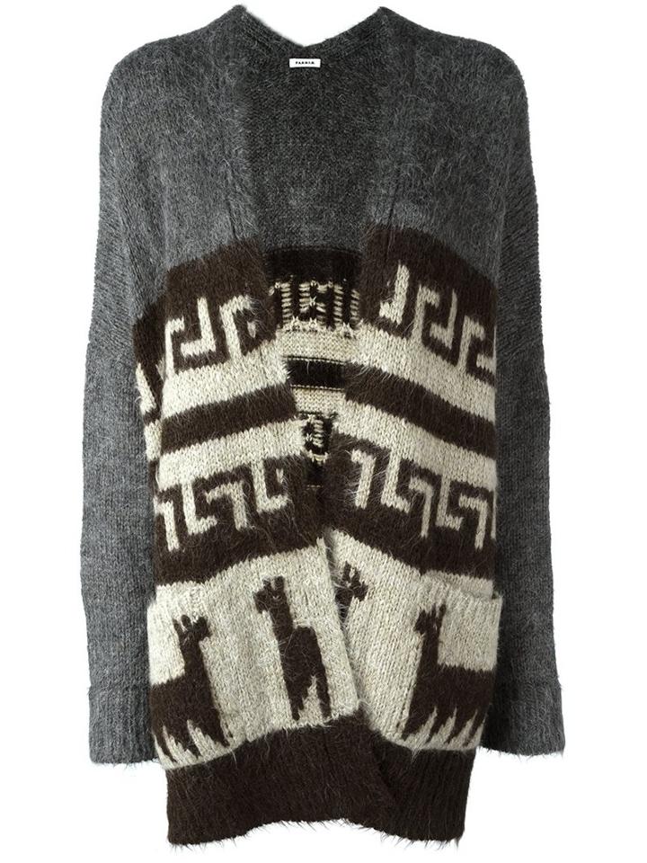 P.a.r.o.s.h. 'lima' Open Cardigan, Women's, Size: Small, Grey, Acrylic/polyamide/alpaca