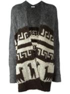 P.a.r.o.s.h. 'lima' Open Cardigan, Women's, Size: Small, Grey, Acrylic/polyamide/alpaca