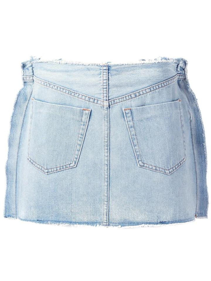 Mm6 Maison Margiela Denim Mini Skirt, Women's, Size: 42, Blue, Cotton