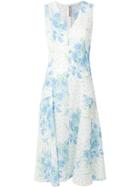 Ermanno Scervino Floral Print Midi Dress - Blue
