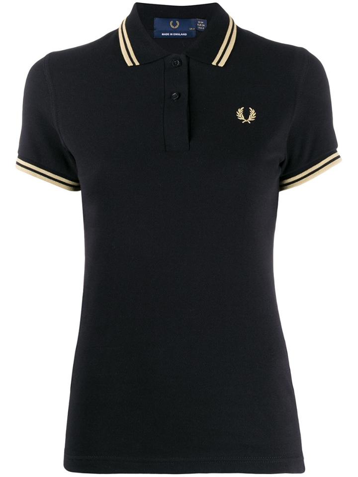 Fred Perry Embroidered Logo Polo Shirt - Black