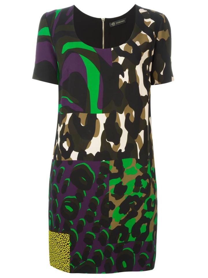 Versace 'camoupard' Dress, Women's, Size: 42, Viscose/silk