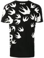 Mcq Alexander Mcqueen Large Swallows T-shirt - Black