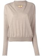 Fay V-neck Jumper, Women's, Size: Small, Nude/neutrals, Virgin Wool