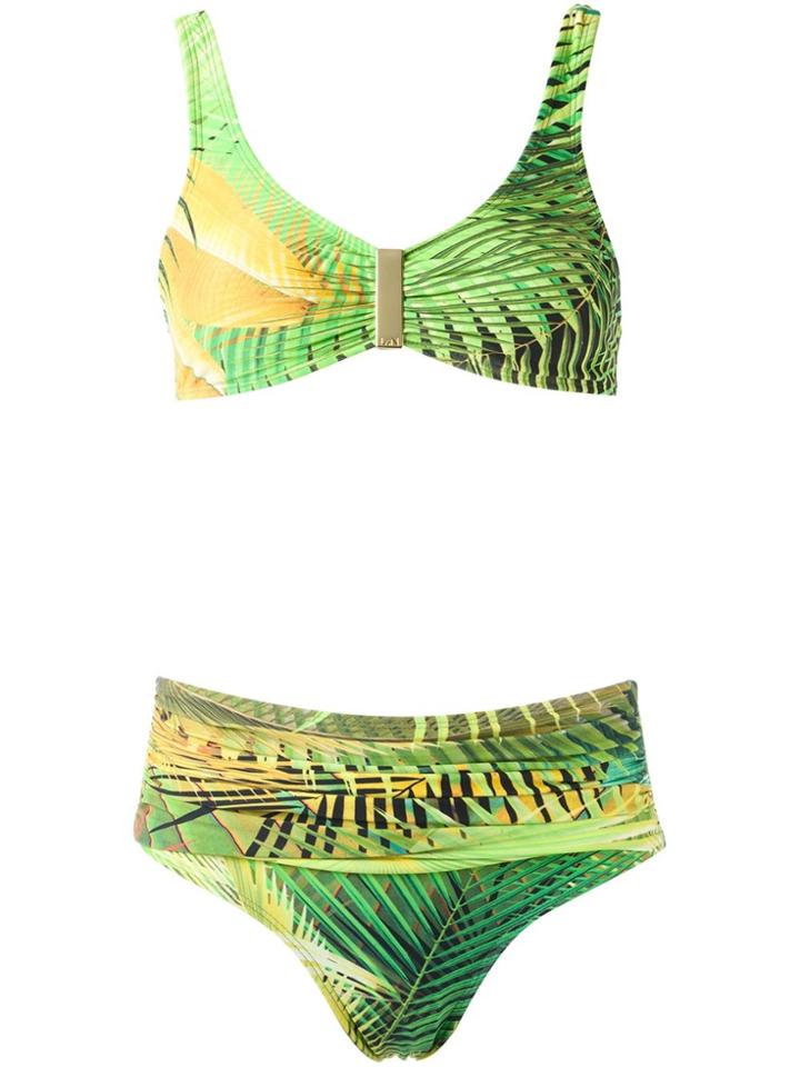 Lygia & Nanny Printed Bandeau Bikini Set - Green