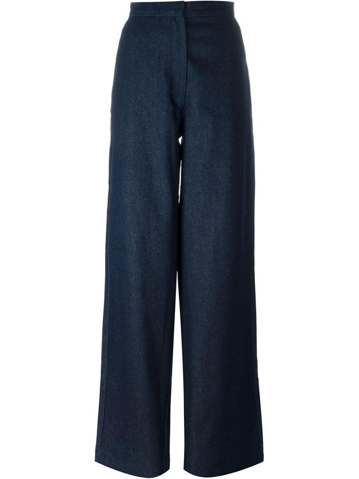 Charlie May High Waisted Wide Leg Jeans, Women's, Size: S, Blue, Cotton