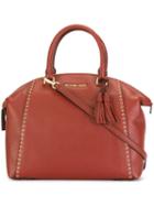Michael Michael Kors Gold-tone Studded Detailing Tote, Women's, Red