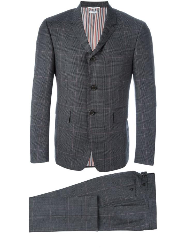 Thom Browne Two Piece Suit, Men's, Size: 0, Grey, Cupro/wool