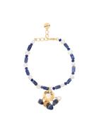 Givenchy Logo Charm Stone Bracelet - Blue