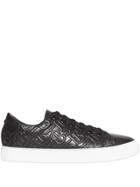 Burberry Monogram Leather Sneakers - Black