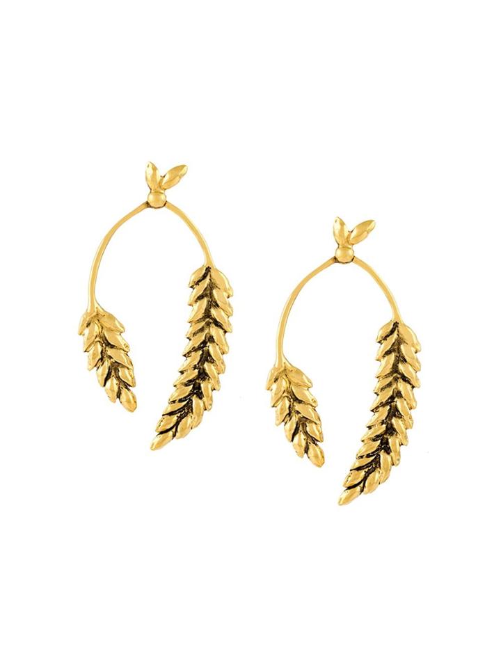 Aurelie Bidermann 'wheat' Earrings - Metallic