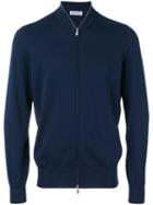 Brunello Cucinelli - Zip-up Long Sleeve Sweatshirt - Men - Cotton - 50, Blue, Cotton