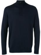 N.peal The Regent Fine Gauge Half Zip Sweater, Men's, Size: Xl, Blue, Silk/cashmere
