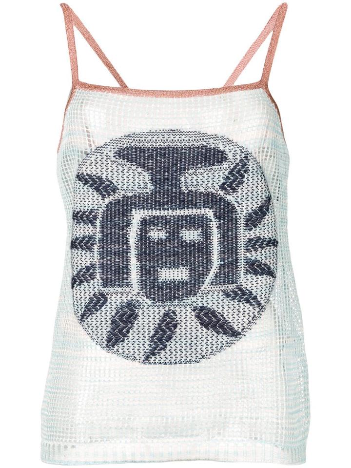 Missoni Waffle Vest Top - Blue