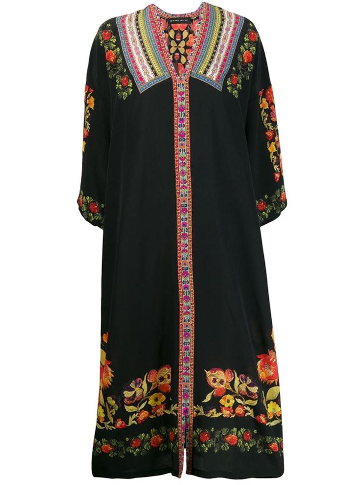 Etro Floral Printed Day Dress - Black