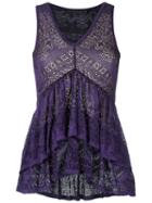 Cecilia Prado - Knit Blouse - Women - Acrylic/viscose - P, Purple, Acrylic/viscose