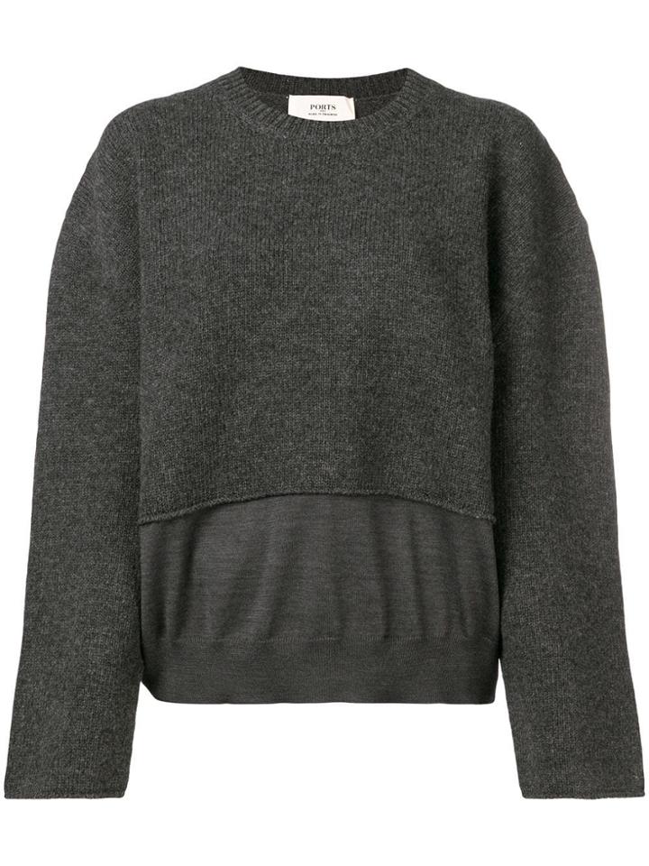 Ports 1961 Loose Fit Jumper - Grey