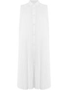 Juun.j Pleated Shirt Dress - White
