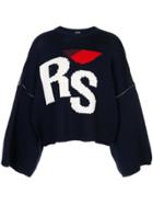 Raf Simons Intarsia Logo Knitted Jumper - Black