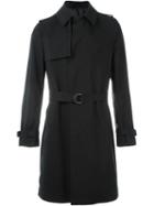 Lanvin Classic Trench Coat, Men's, Size: 50, Black, Cotton/polyamide/spandex/elastane/polyester