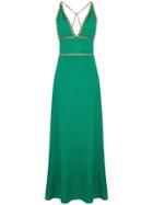 Balenciaga Vintage Chain Embellished Long Dress - Green