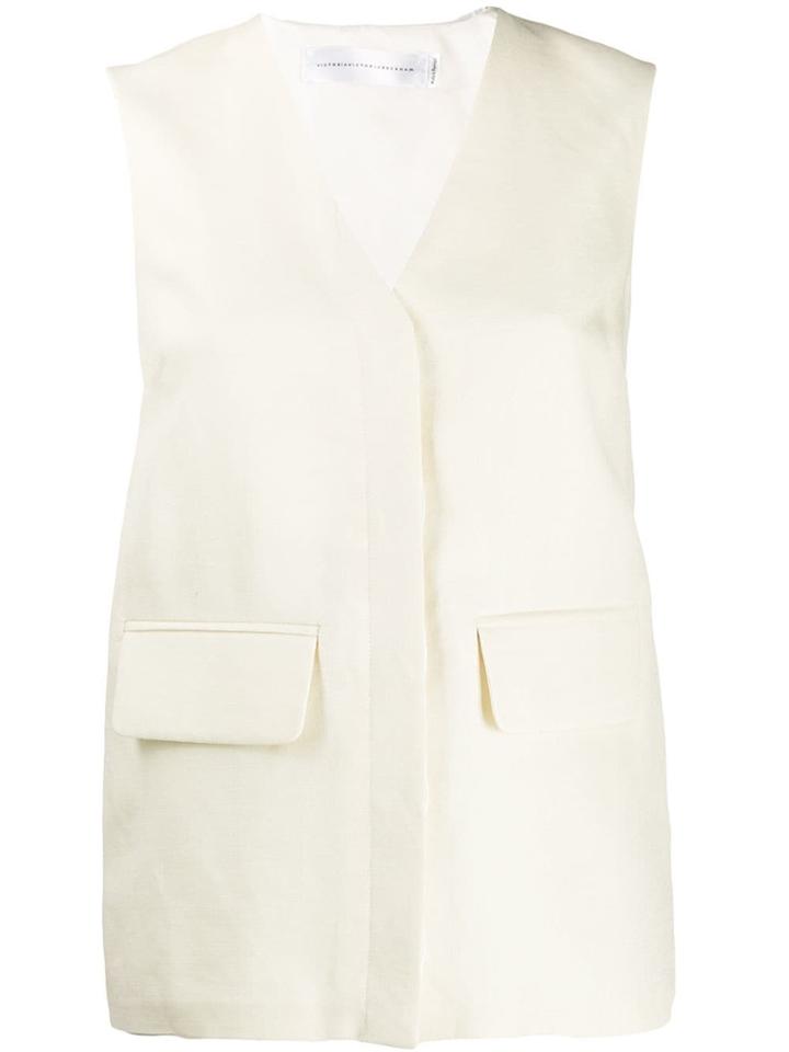 Victoria Victoria Beckham Concealed Front Vest - Neutrals