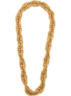 Susan Caplan Vintage 1990's Dramatic Chain Necklace - Gold