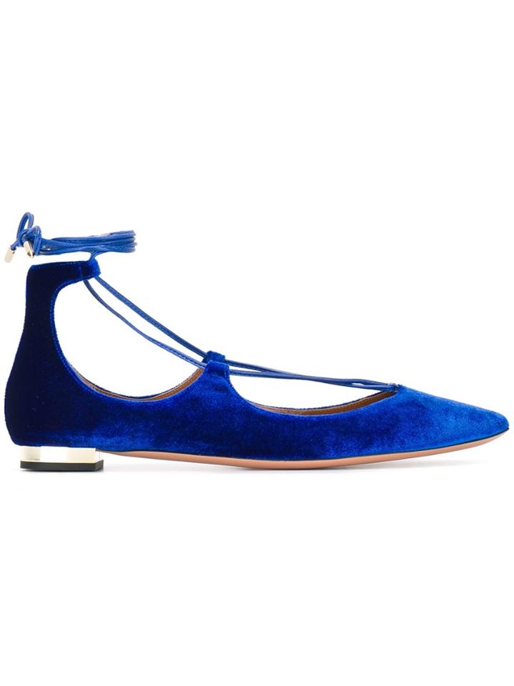 Aquazzura 'christy' Ballerinas - Blue