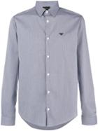 Emporio Armani Slim-fit Logo Shirt - Blue