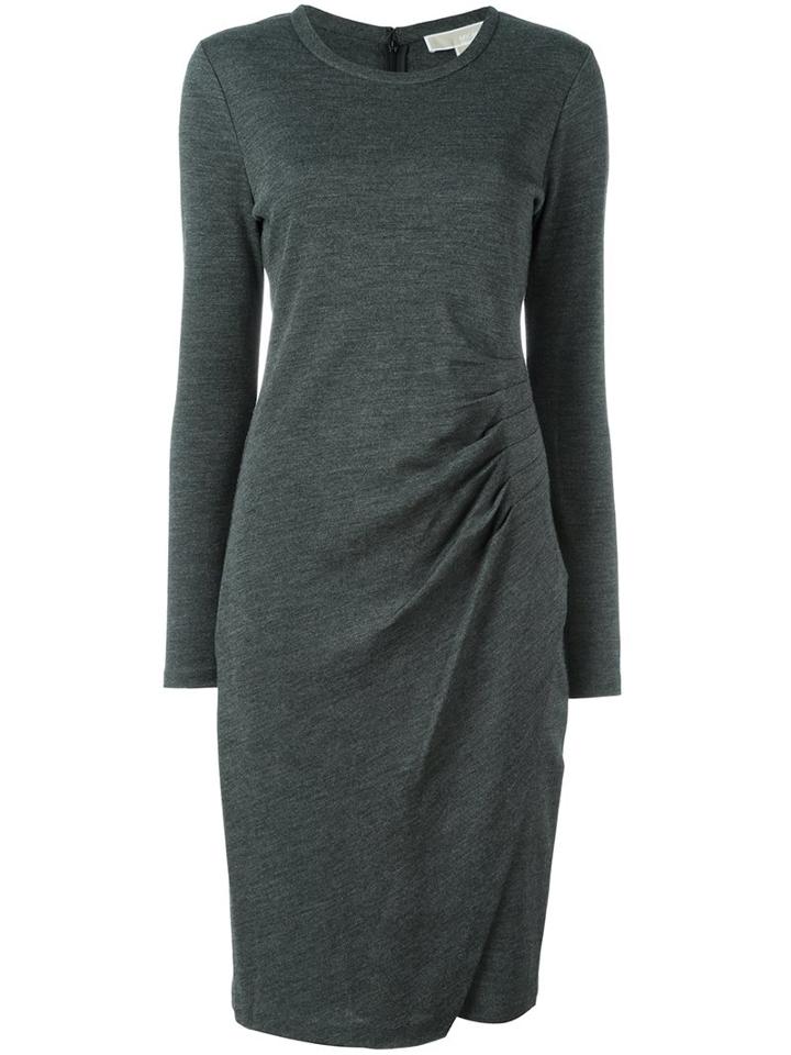 Michael Michael Kors Long Sleeve Dress, Women's, Size: Xs, Grey, Viscose/wool