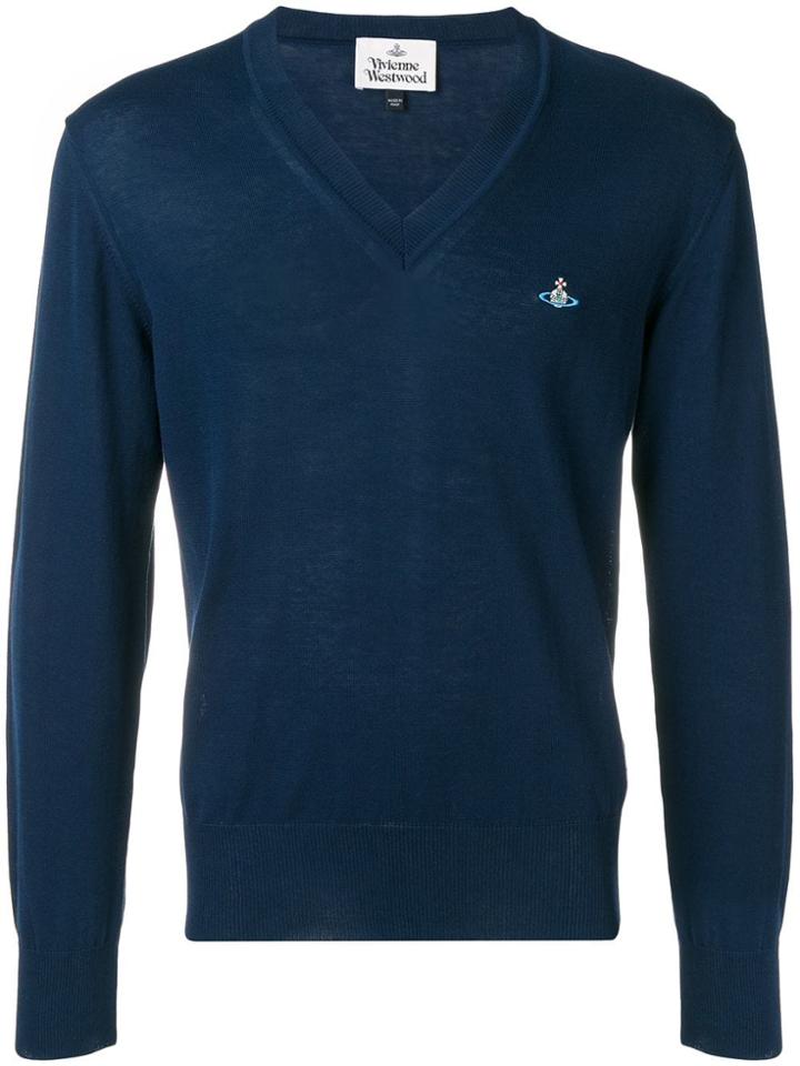 Vivienne Westwood V-neck Sweater - Blue