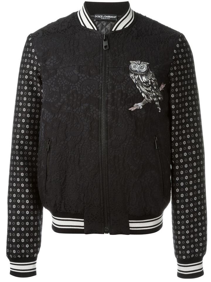 Dolce & Gabbana Embroidered Owl Bomber Jacket