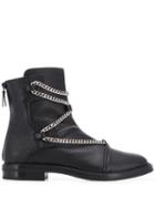 Casadei Zoe Chain-embellished Ankle Boots - Black