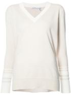 Agnona - Cashmere V-neck Jumper - Women - Cashmere - 46, White, Cashmere