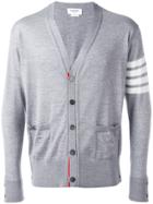 Thom Browne Stripe Sleeve Cardigan - Grey