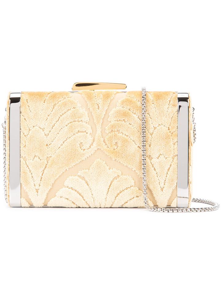 Hayward Box Clutch, Women's, Nude/neutrals, Calf Suede/silk Velvet
