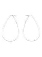 Shylee Rose Diamond Oval Hoop Earrings, Women's, Metallic