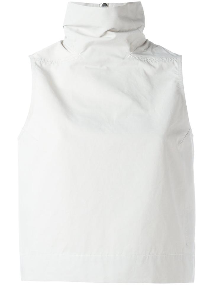 Rick Owens Drkshdw Tabard Blouse, Women's, Size: Small, Nude/neutrals, Cotton/polyamide