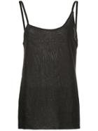 Kacey Devlin Asymmetrical Metallic Cami Top - Black