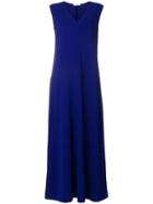 Max Mara Slit Leg Jersey Dress - Blue