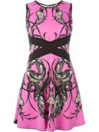 Roberto Cavalli Sleeveless Feather Print Dress
