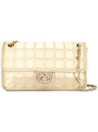 Chanel Pre-owned Ice Cube Cc Logo Chain Shoulder Bag - Gold