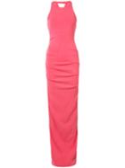 Nicole Miller - Criss Cross Back Dress - Women - Polyester/modal - 8, Women's, Pink/purple, Polyester/modal