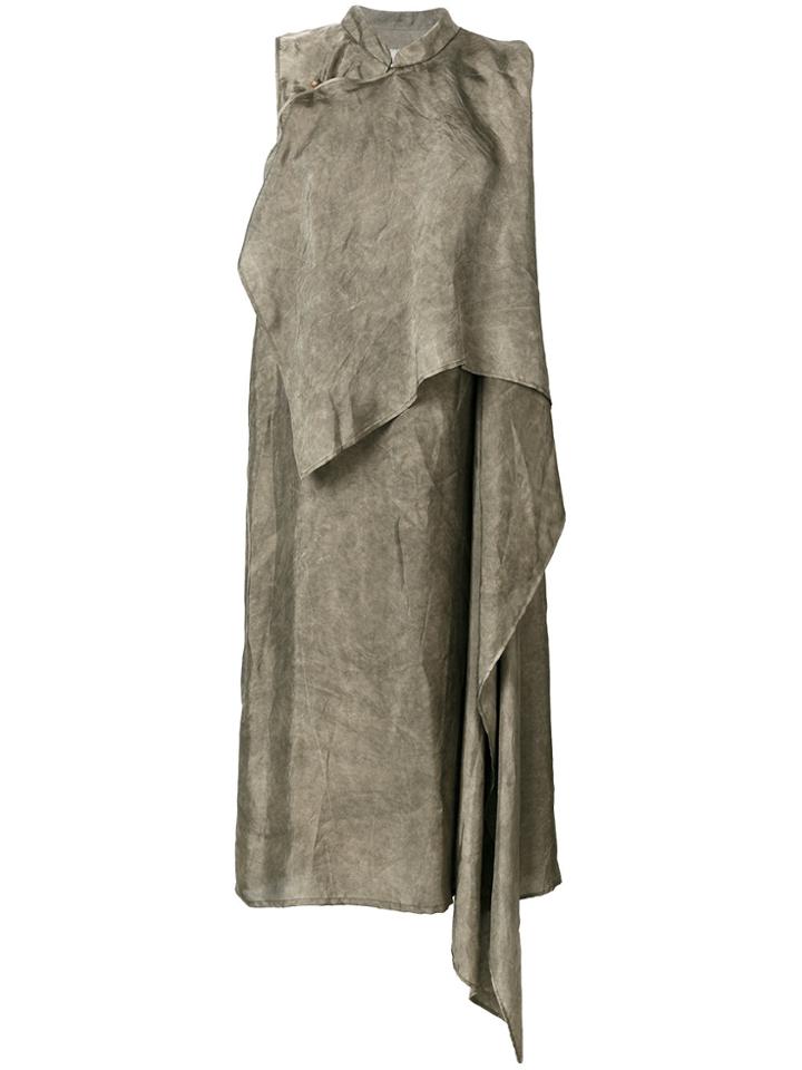 Uma Wang Draped Front Dress - Grey