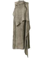 Uma Wang Draped Front Dress - Grey