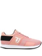 Trussardi Jeans Panelled Low Sneakers - Pink