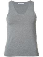 T By Alexander Wang Sleeveless Back Slit Top, Women's, Size: Medium, Grey, Spandex/elastane/modal