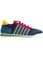 Dsquared2 New Runner Sneakers, Men's, Size: 42, Blue, Polyamide/suede/rubber