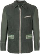 Comme Des Garçons Pre-owned Rounded Collar Zipped Jacket - Green