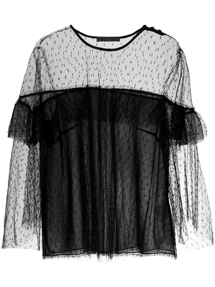 Nk Tulle Blouse - Black
